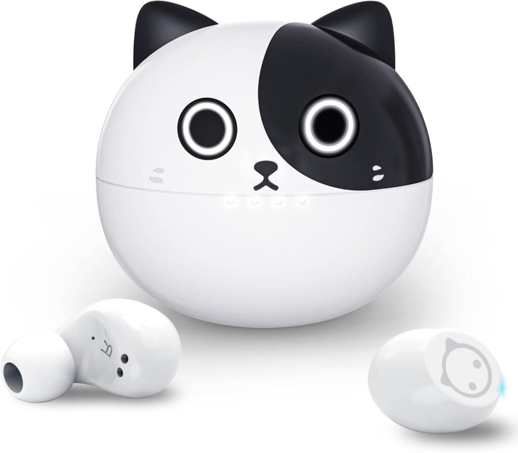 AMAFACE Wireless Earbuds for Kids,Bluetooth 5.3 in Ear Headphones with Cute Cartoon Design HiFi Stereo Earphones for Kids Gift 36H Playtime Built-in Mics with Portable Charging Case