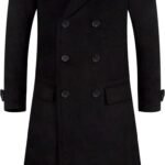 APTRO Mens Wool Coats Long Coats Thick Winter Jacket Elegant Outwear 80% Wool Trench Coat 1817