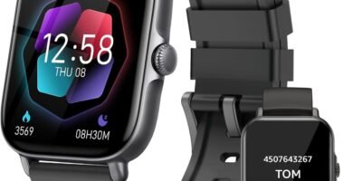 ASWEE Smart Watch for Men Women, Fitness Watch with Intelligent Reminders and Phone Calls, Activity Trackers with Heart Rate Sleep Monitor, 1.85″ Touch Screen Pedometer for Android iOS ASWEE Smart Watch for Men Women, Fitness Watch with Intelligent Reminders and Phone Calls, Activity Trackers with Heart Rate Sleep Monitor, 1.85″ Touch Screen Pedometer for Android iOS
