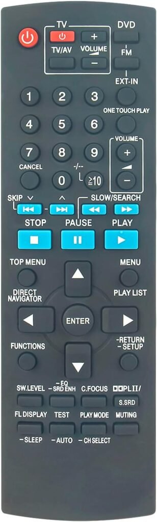 AULCMEET N2QAYB000095 New Replacement Remote Control fit for Panasonic DVD Home Theater Sound System SA-PT550 SA-PT850 SC-PT850 SC-PT850E-K SC-PT850E-S