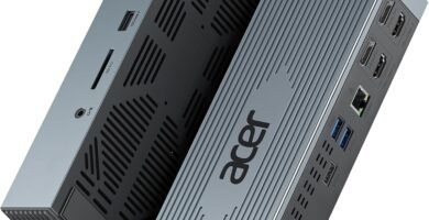 Acer 16-in-1 8K Thunderbolt 4 Dock Support DisplayLink Quad Monitors, USB C Docking Station, 160W Power Adapter, 40Gbps Data Transfer, 2.5Gbps Ethernet for MacBook Pro/Air, Acer Laptops, PC and More