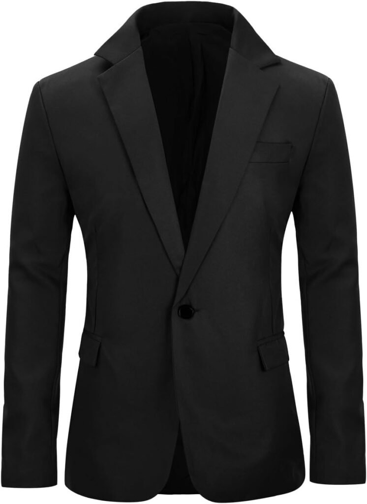 Allthemen Mens Casual Suit Jackets Slim Fit Blazer One Button Suits Coat Solid Casual Jacket Tops