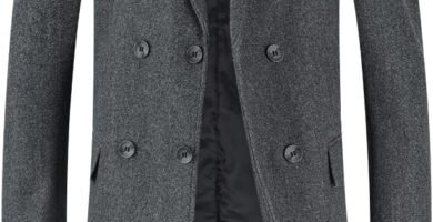 Allthemen Mens Winter Coat Wool Knee Length Coat Mens Winter Coat Slim Fit Long Coat Black Business