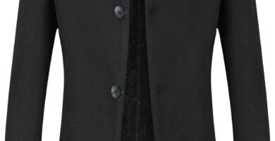 Allthemen Mens Winter Trench Wool Coat Warm Casual Elegant Jacket Overcoat Slim Fit Mid Length Coat