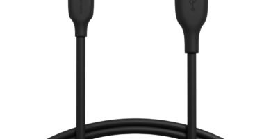 Amazon Basics USB-C to USB-A 2.0 Fast Charger Cable, 480Mbps Speed, USB-IF Certified, for Apple iPhone 15, iPad, Samsung Galaxy, Tablets, Laptops, 0.91 m, Black