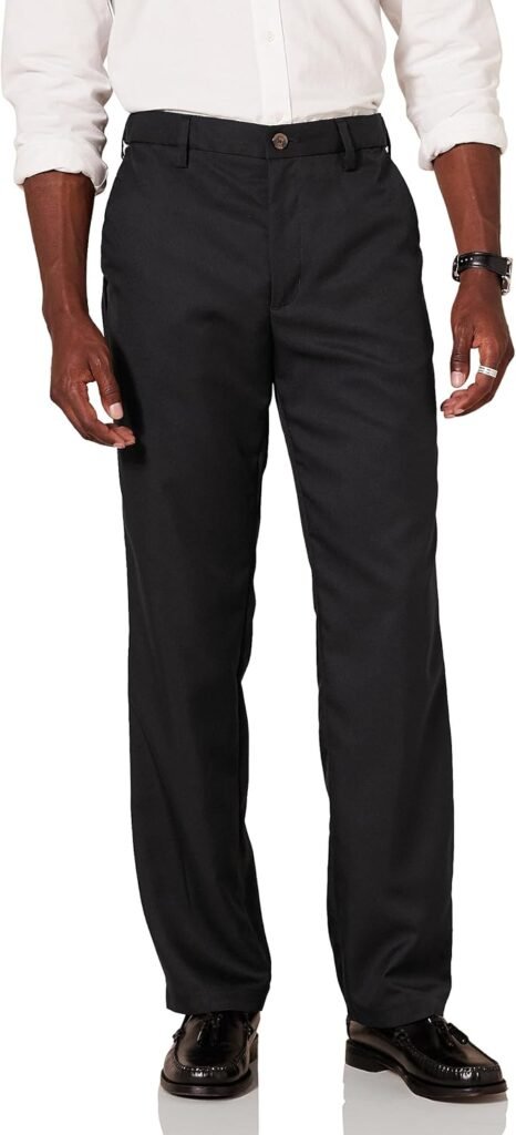 Amazon Essentials Men’s Classic-Fit Expandable-Waist Flat-Front Dress Trouser Amazon Essentials Men’s Classic-Fit Expandable-Waist Flat-Front Dress Trouser