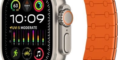 Amizee Magnetic Straps Compatible with Apple Watch Straps 49mm 46mm 45mm 44mm 42mm 41mm 40mm 38mm Women Men, Silicone Strap for iWatch Ultra 2 Series 10 9 8 7 6 SE 5 4 (49/46/45/44/42, Black Orange) Amizee Magnetic Straps Compatible with Apple Watch Straps 49mm 46mm 45mm 44mm 42mm 41mm 40mm 38mm Women Men, Silicone Strap for iWatch Ultra 2 Series 10 9 8 7 6 SE 5 4 (49/46/45/44/42, Black Orange)