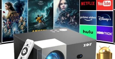 Android 11 & Electric Focus Smart Projector Full HD XGODY Sail2 600ANSI Native 1080P Bluetooth WiFi Projector 4K Support Home Cinema Projector Automatic Vertical Correction Chromecast 7000 APP Android 11 & Electric Focus Smart Projector Full HD XGODY Sail2 600ANSI Native 1080P Bluetooth WiFi Projector 4K Support Home Cinema Projector Automatic Vertical Correction Chromecast 7000 APP
