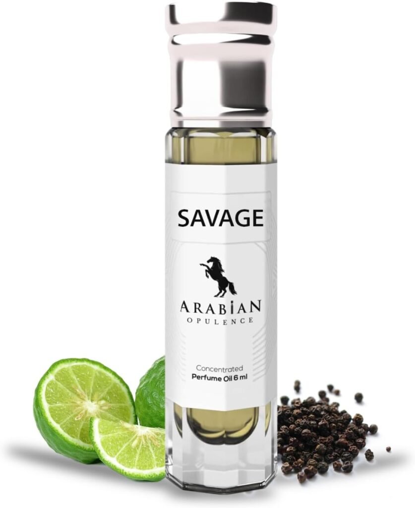 Arabian Opulence FR265 SAVAGE Roll-on Perfume Oil | Concentrated Fragrance Body Oil | Long Lasting Oil Based Perfume for Men | Travel Size Bottle Alcohol-Free (6ml) Arabian Opulence FR265 SAVAGE Roll-on Perfume Oil | Concentrated Fragrance Body Oil | Long Lasting Oil Based Perfume for Men | Travel Size Bottle Alcohol-Free (6ml)
