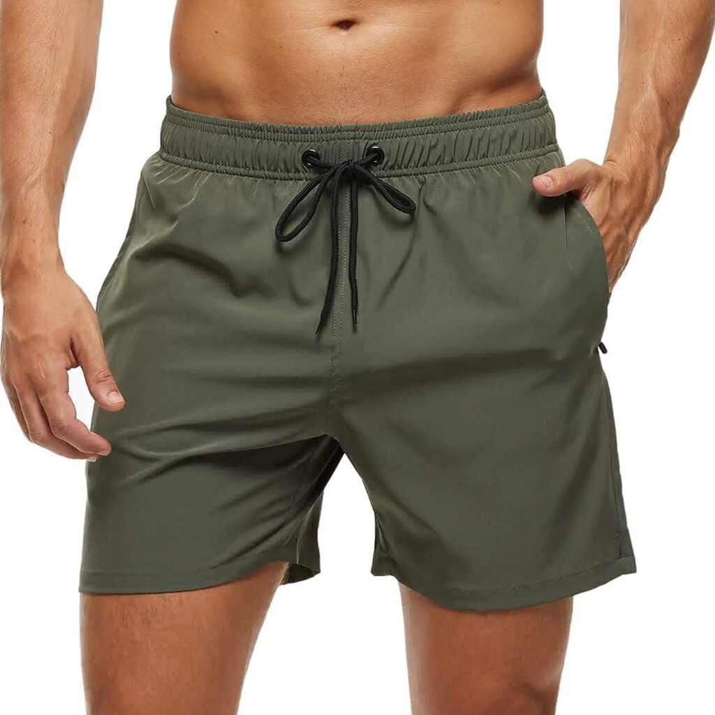 Arcweg Men’s Swim Trunks Mens Board Shorts with Zipper Pockets Surfing Stretchy Beach Shorts Breathable Mesh Lining Quick Dry Arcweg Men’s Swim Trunks Mens Board Shorts with Zipper Pockets Surfing Stretchy Beach Shorts Breathable Mesh Lining Quick Dry