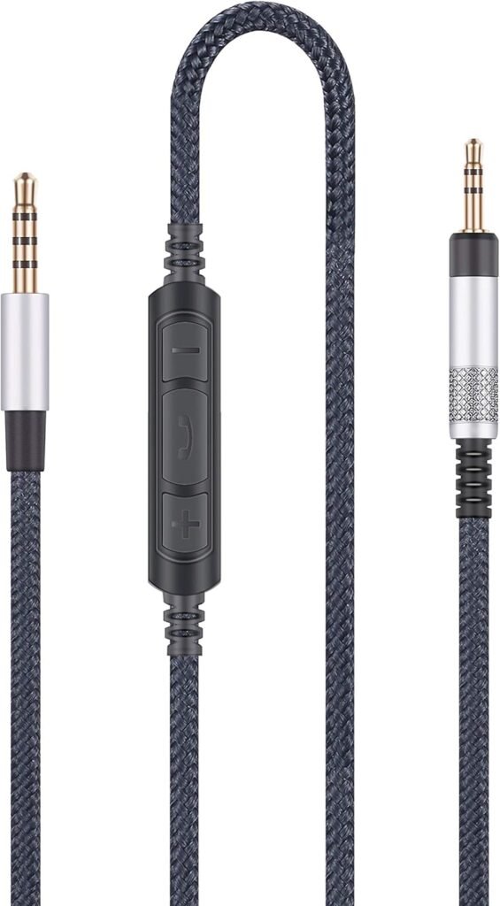 Audio Replacement Cable Compatible with Bose QC25, QC35, QC35II, QuietComfort 25 35 Headphones, Audio Cord Compatible with Samsung Galaxy Huawei Android with in-Line Mic Remote Volume Control
