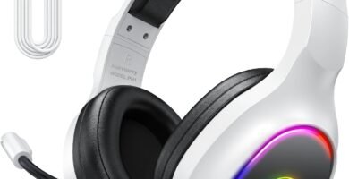 Awinnasey 2.4GHz Wireless Gaming Headset with Wired Mode, 5.4 Bluetooth Wireless Gaming Headphones for PS5, PS4, PC, Switch, Mac, Computer, PS5 Headset for Gaming, with Mic, LED, Low Latency, White Awinnasey 2.4GHz Wireless Gaming Headset with Wired Mode, 5.4 Bluetooth Wireless Gaming Headphones for PS5, PS4, PC, Switch, Mac, Computer, PS5 Headset for Gaming, with Mic, LED, Low Latency, White