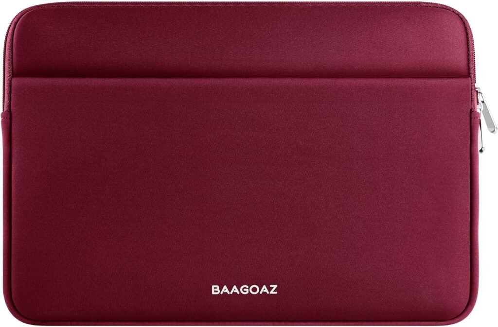 BAAGOAZ Laptop Sleeve Case 11-13 Inch Bag with Front Pocket, Compatible with 11.6 Inch PC Notebook Chromebook, for 13.3 Inch MacBook Pro Air M3 M2 M1 2024 2023 2022 & Surface Pro, Red BAAGOAZ Laptop Sleeve Case 11-13 Inch Bag with Front Pocket, Compatible with 11.6 Inch PC Notebook Chromebook, for 13.3 Inch MacBook Pro Air M3 M2 M1 2024 2023 2022 & Surface Pro, Red