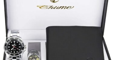 BELLOS Men’s Black Watch Gift Box – LED Lamp – Wallet – Pen BELLOS Men’s Black Watch Gift Box – LED Lamp – Wallet – Pen