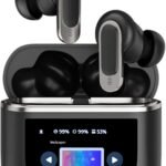 BLUEBUDS 48H wireless earbuds bluetooth V8 with Touch Screen | Bluetooth 5.4 In-Ear Headphones | ANC/ENC Noise Cancelling Mic | HiFi Stereo, IPX7 Waterproof Ear phones