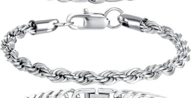 BMMYE 3PCS Mens Silver Bracelets Stainless Steel Bracelet for Men, Cuban Link Chain, Figaro, Rope Chain Bracelet for Men, Mens Bracelets Jewellery Gift for Men 7.5″/8.5″/9.5″ BMMYE 3PCS Mens Silver Bracelets Stainless Steel Bracelet for Men, Cuban Link Chain, Figaro, Rope Chain Bracelet for Men, Mens Bracelets Jewellery Gift for Men 7.5″/8.5″/9.5″
