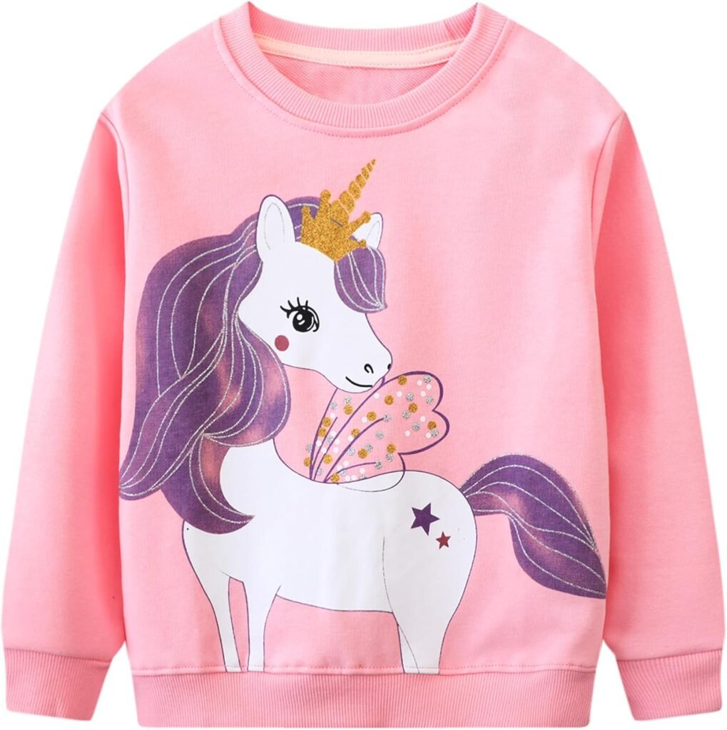 Baogaier Girls Sweatshirt Cotton Long Sleeve T Shirts Jumper Crew Neck Casual Kids Clothes Soft Comfort Breathable Toddler Cute Animal Print Pattern Pullover Tops Girl Clothing Age 2-7 Years Baogaier Girls Sweatshirt Cotton Long Sleeve T Shirts Jumper Crew Neck Casual Kids Clothes Soft Comfort Breathable Toddler Cute Animal Print Pattern Pullover Tops Girl Clothing Age 2-7 Years