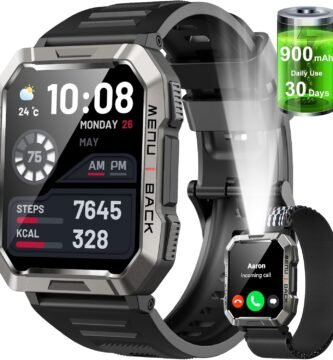 Baolubao Military Smart Watch for Men,2.01″ HD Fitness Watch,900mAh Smartwatch, Compass/Answer/Make Call/Step Counter/Flashlight/Heart Rate/SpO2/Sleep Monitor,Activity Trackers for Android iOS,Black Baolubao Military Smart Watch for Men,2.01″ HD Fitness Watch,900mAh Smartwatch, Compass/Answer/Make Call/Step Counter/Flashlight/Heart Rate/SpO2/Sleep Monitor,Activity Trackers for Android iOS,Black