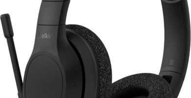 Belkin SoundForm Adapt Wireless Headset with Microphone, wireless headphones with built-in boom mic, multipoint connection, ENC, 65+H Bluetooth computer over ear headphones for PC, laptop, office Belkin SoundForm Adapt Wireless Headset with Microphone, wireless headphones with built-in boom mic, multipoint connection, ENC, 65+H Bluetooth computer over ear headphones for PC, laptop, office
