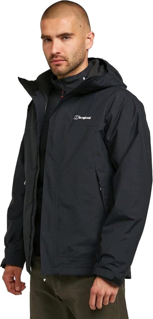 Berghaus Men’s 3-in-1 Waterproof Jacket with Adjustable Hood and 2 Zipped Pockets, Stormcloud Prime, Raincoat for Hiking, Trekking, and Walking Clothing Berghaus Men’s 3-in-1 Waterproof Jacket with Adjustable Hood and 2 Zipped Pockets, Stormcloud Prime, Raincoat for Hiking, Trekking, and Walking Clothing