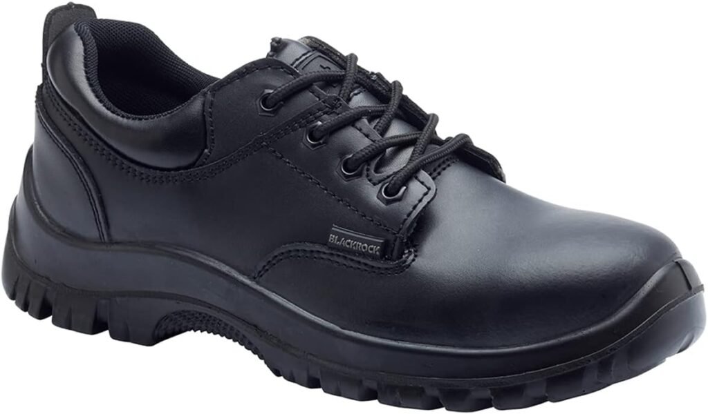 Blackrock S3 SRC Ultimate Safety Shoes, Water Resistant Safety Shoes, Mens Womens Black Steel Toe Cap Shoes, Wide Fit, Lightweight Leather Safety Footwear, Slip Resistant Security Shoes