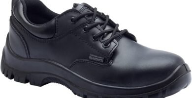 Blackrock S3 SRC Ultimate Safety Shoes, Water Resistant Safety Shoes, Mens Womens Black Steel Toe Cap Shoes, Wide Fit, Lightweight Leather Safety Footwear, Slip Resistant Security Shoes