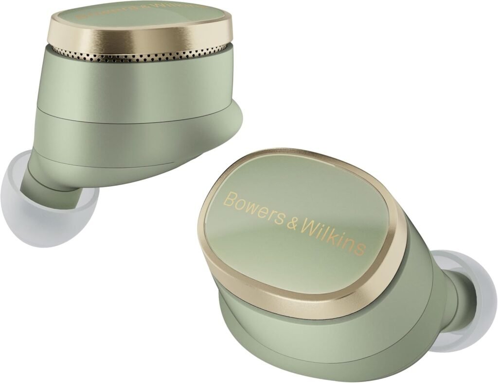 Bowers & Wilkins Pi8 True Wireless Noise Cancelling Earbuds with Bluetooth aptX, 24-bit Wireless Connection, Audio Retransmission, and 6 Built-in Microphones – Jade Green