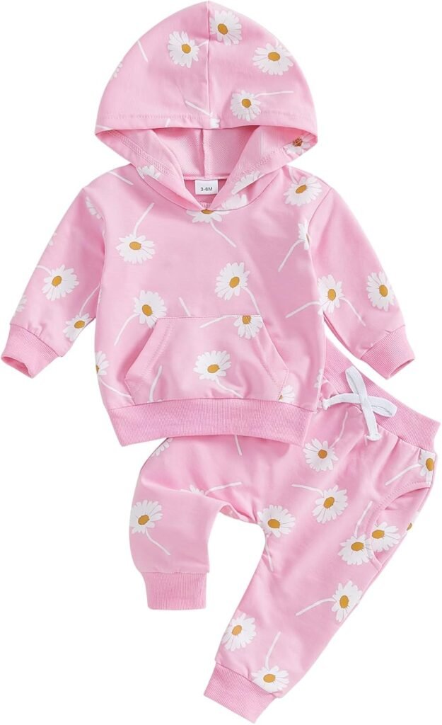 Bufarromio Toddler Baby Girls Fall Outfits Flower Print Hooded 2 Pcs Clothes Set Casual Autumn Pants Set Newborn Girls Tracksuit Set Outwear Bufarromio Toddler Baby Girls Fall Outfits Flower Print Hooded 2 Pcs Clothes Set Casual Autumn Pants Set Newborn Girls Tracksuit Set Outwear