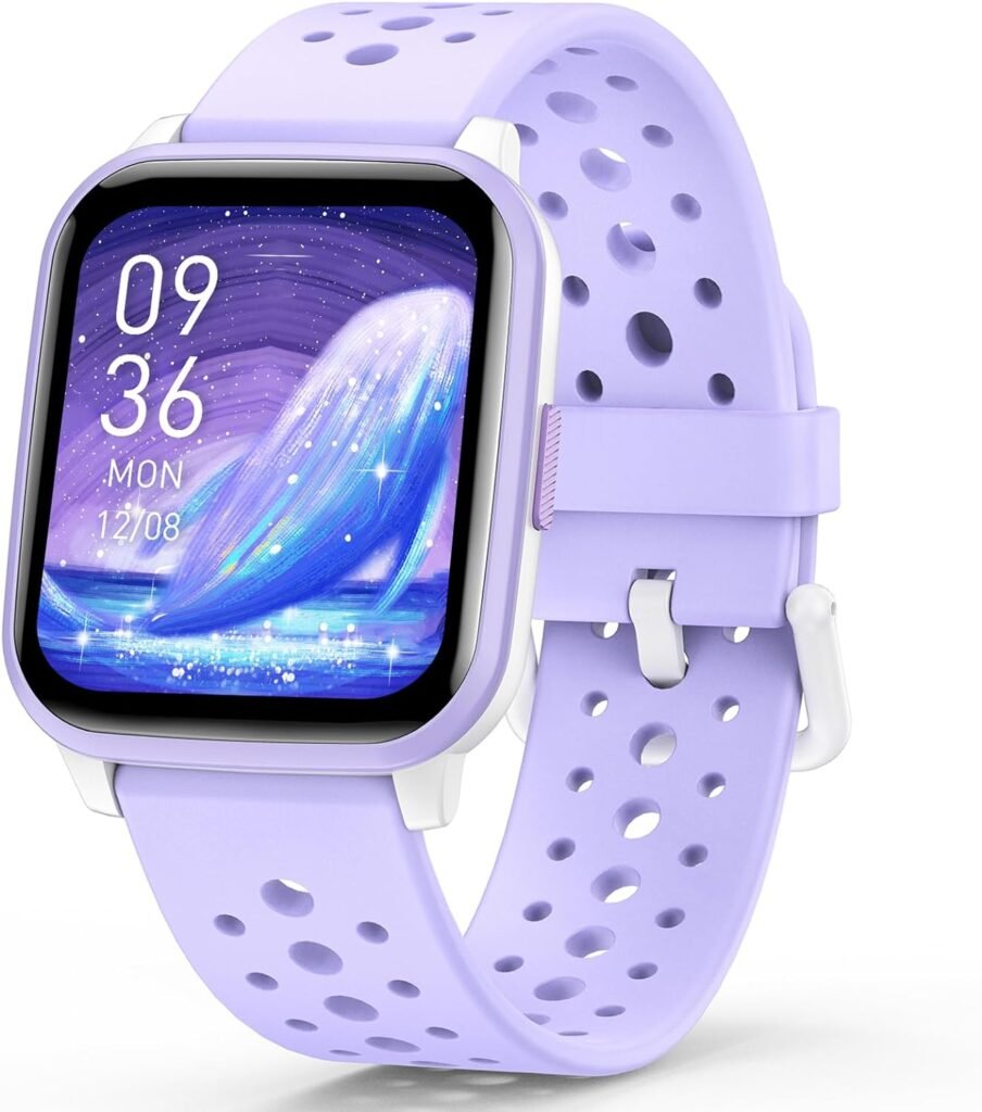 Butele Kids Smart Watch Girls Boys, Smart Watch for Kids Game Smart Watch Gifts for 4-16 Years Old with Sleep Mode 20 Sports Modes 5 Games Pedometer Birthday Gift for Boys Girls (Purple)