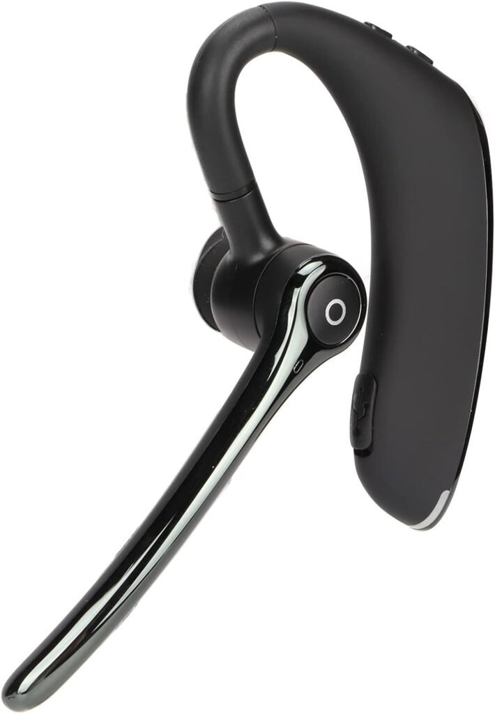 CCYLEZ Wireless Earphones, Single Ear Business Headphones Headphones with Noise Cancelling Mic Double Rotation for Business, Sports, Driving