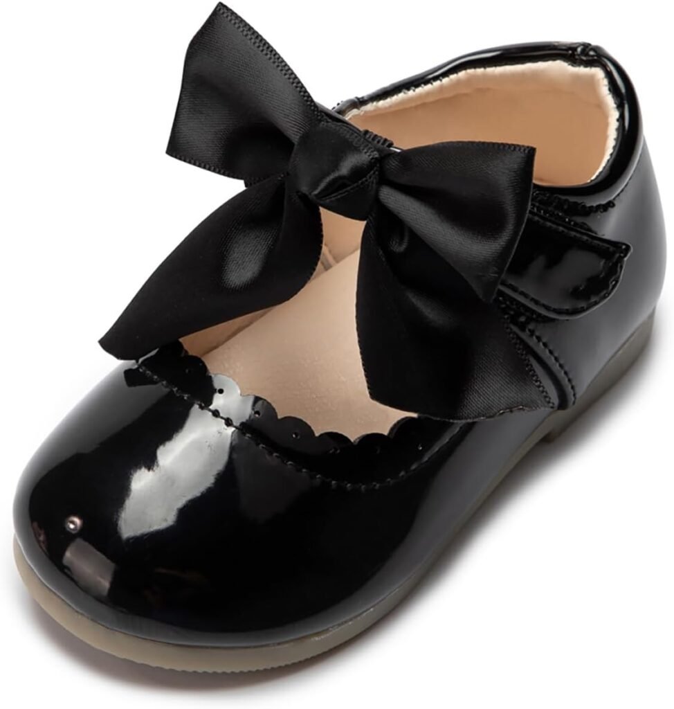 CENCIRILY Toddler Little Girl Mary Jane School Shoes Soft Anti-Slip Sole Hook and Loop Princess Dress Wedding Flat Shoes CENCIRILY Toddler Little Girl Mary Jane School Shoes Soft Anti-Slip Sole Hook and Loop Princess Dress Wedding Flat Shoes
