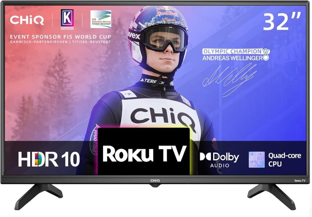 CHiQ ROKU TV L32G5NK, 32 Inch TV Smart, Roku TV, Small Tvs for Bedroom, Dolby Audio, Mobile Control, Voice Assistant, BBC, Disney+, 2.4&5G WiFi, USB 2.0, 2023 New CHiQ ROKU TV L32G5NK, 32 Inch TV Smart, Roku TV, Small Tvs for Bedroom, Dolby Audio, Mobile Control, Voice Assistant, BBC, Disney+, 2.4&5G WiFi, USB 2.0, 2023 New