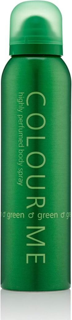 COLOUR ME Green 150ml Body Spray Perfume for Men. Luxury Fragrance – Mens Aftershave, Long Lasting Fragrance for Men by Milton-Lloyd