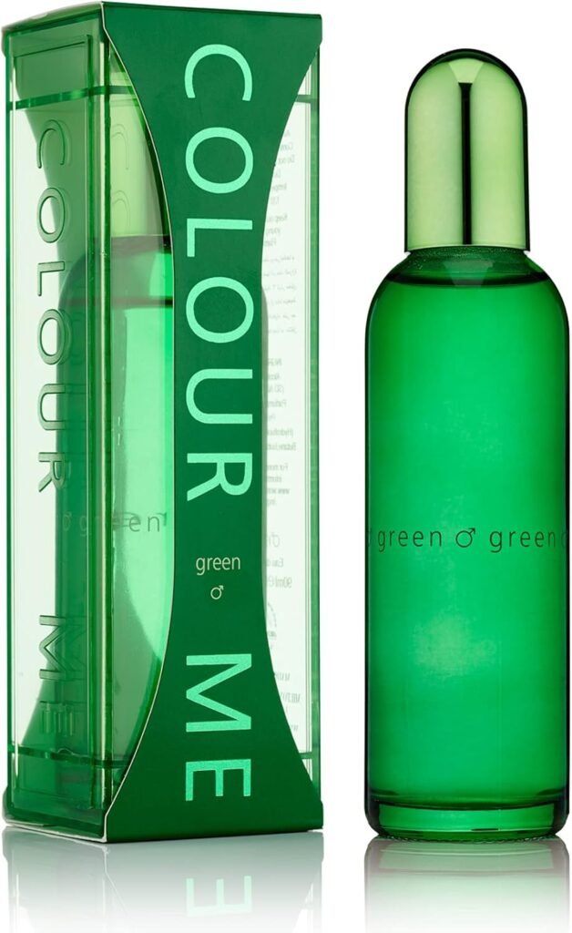 COLOUR ME Green Perfume for Men. 90ml Eau de Parfum Men, Luxury Fragrance – Mens Aftershave, Long Lasting Fragrance for Men by Milton-Lloyd