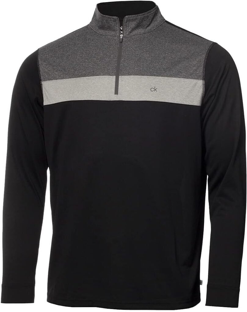 Calvin Klein Mens 2024 Smith River 1/4 Zip Wicking Golf Sweater Calvin Klein Mens 2024 Smith River 1/4 Zip Wicking Golf Sweater