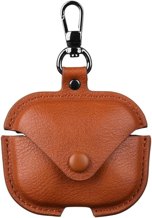 CasurvivePro Business PU Leather Earphone Case for Airpods 4 Anti-fall Headphone Case Leather Retro Earphone Case Leather Tan
