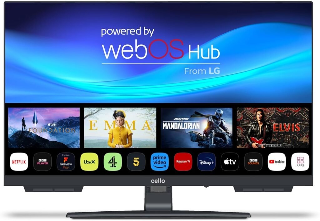 Cello C2224WSH 22″ inch Smart Frameless TV Freeview Play Pitch Perfect Speakers FreeSat, Bluetooth. Disney+, Netflix, Apple TV+, Prime Video, Paramount+, BBC iPlayer Made in the UK Cello C2224WSH 22″ inch Smart Frameless TV Freeview Play Pitch Perfect Speakers FreeSat, Bluetooth. Disney+, Netflix, Apple TV+, Prime Video, Paramount+, BBC iPlayer Made in the UK