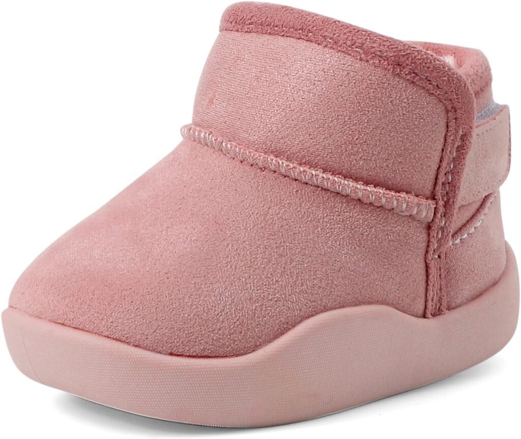 Cheerful Mario 1-5 Years Baby Booties Toddler Boys Girls Winter Ankle Boots Warm Plush Lined Easy Fastening
