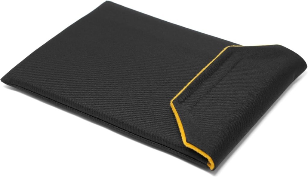CushCase Sleeve Case for Apple MacBook Air 15 inch Laptop – Everyday Canvas (Black/Ochre)