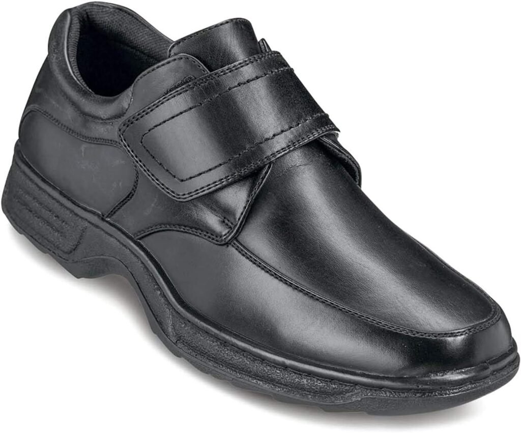 Cushion Walk Mens Touch Fasten Wide Fit Shoe with Gel Pad