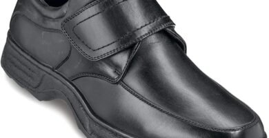 Cushion Walk Mens Touch Fasten Wide Fit Shoe with Gel Pad