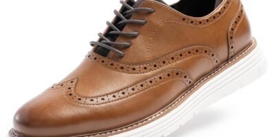 Cusolemore Dress Shoes for Men, Sporty Oxfords Dress Sneakers, Comfortable Brogue Formal Business Walking Shoes, Non Slip Rubber EVA Outsole Cusolemore Dress Shoes for Men, Sporty Oxfords Dress Sneakers, Comfortable Brogue Formal Business Walking Shoes, Non Slip Rubber EVA Outsole