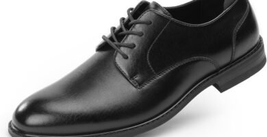 Cusolemore Men’s Oxfords Classic Dress Lace Up Shoes, Leather Lined, Heel Pad Design for Formal Occasions