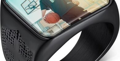 Custom4U Photo Rings for Men Women Stainless Steel/Gold Plated/Black, Round/Heart/Square Personalised Signet Rings Gifts for Mother Father Husband Son,Size 1/2N-Z+1 (with Jewellery Gift Box)