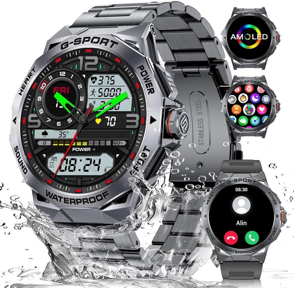 DREMAC Smart Watch for Men-1.43’’ AMOLED Display/50 Days Battery Military Smart Watch(Answer/Make Call),123 Sport Modes/IP68 Waterproof Fitness Watch with Heart Rate/Sleep Monitor for iOS Android DREMAC Smart Watch for Men-1.43’’ AMOLED Display/50 Days Battery Military Smart Watch(Answer/Make Call),123 Sport Modes/IP68 Waterproof Fitness Watch with Heart Rate/Sleep Monitor for iOS Android