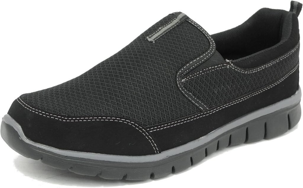 Dek Mens Neptune Superlight Slip On Trainers with Memory Foam Insole Black