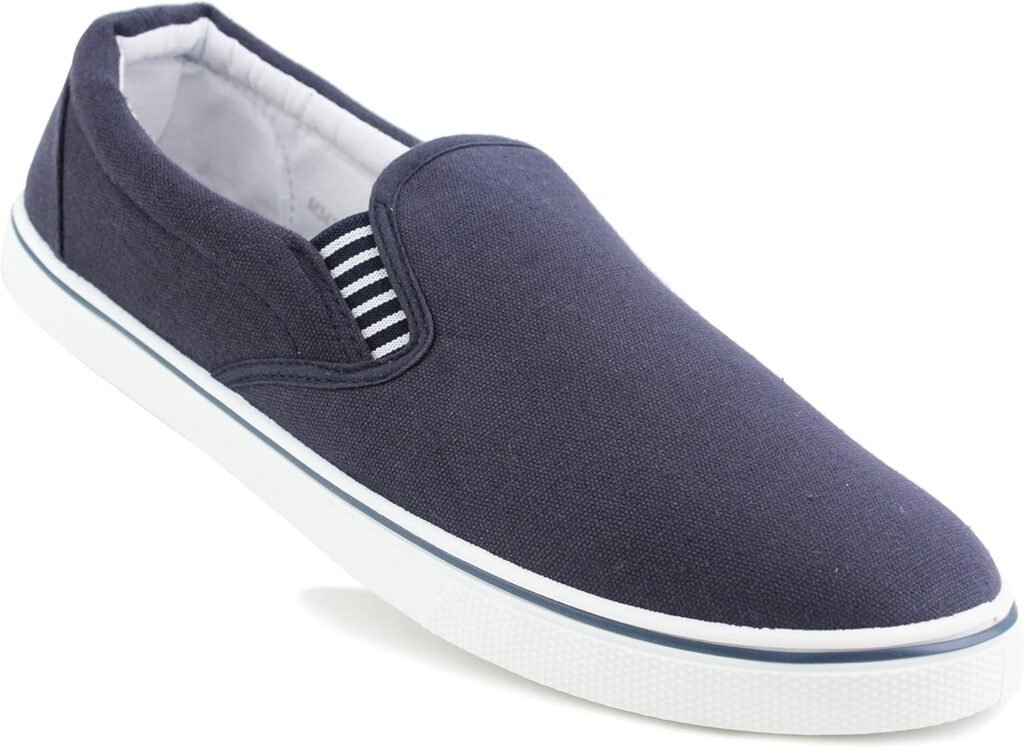 Dek Mens Slip On Canvas Flat Boat Yachting Deck Plimsoll Espadrilles Casual Pumps Trainers Shoes