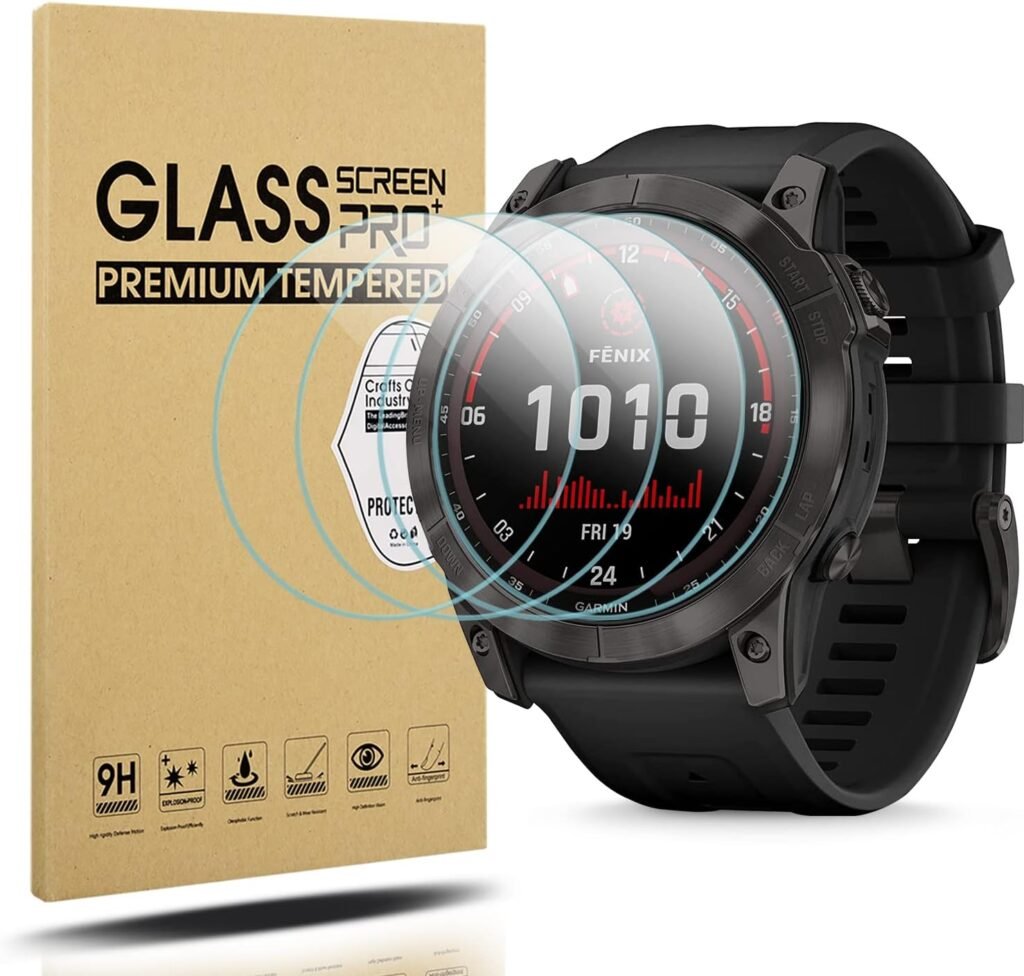 Diruite 4-Pack for Garmin Fenix 7X 51mm Screen Protector Tempered Glass,2.5D Ultra-Thin Screen Protector for Garmin Fenix 7X /Fenix 7X Sapphire Solar 51mm Smart Watch Diruite 4-Pack for Garmin Fenix 7X 51mm Screen Protector Tempered Glass,2.5D Ultra-Thin Screen Protector for Garmin Fenix 7X /Fenix 7X Sapphire Solar 51mm Smart Watch