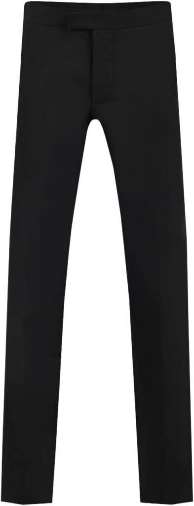 Dobell Mens Black Tuxedo Trousers Regular Fit Satin Side Stripe Dobell Mens Black Tuxedo Trousers Regular Fit Satin Side Stripe