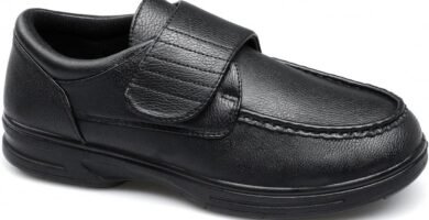 Dr Keller Tony Mens Touch Fasten Comfort Wide Fit Shoes Brown